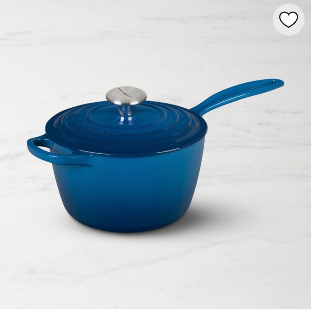 Brand new Le Creuset 2 1/4q marseille blue saucepan